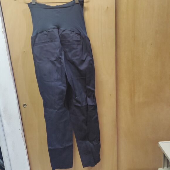 NWT A Pea in the Pod Navy Blue Secret Fit Belly Stretch Straight Leg Pants Sz SM - Picture 3 of 4